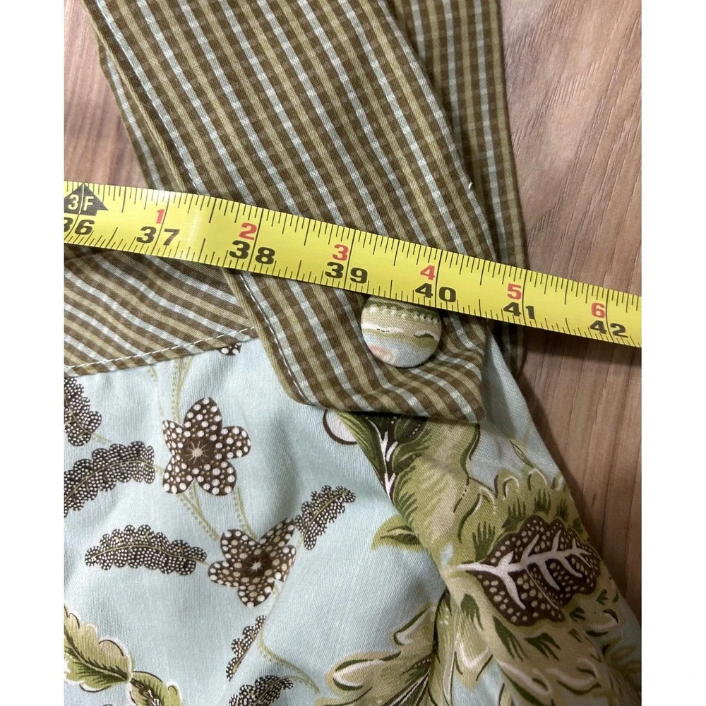 VTG Waverly Williamsburg Valance Set (3) Blue Green Floral Pineapple Gingham